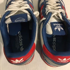 adidas | Shoes | Adidas Red White And Blue 3 Stripe Sneaker | Poshmark